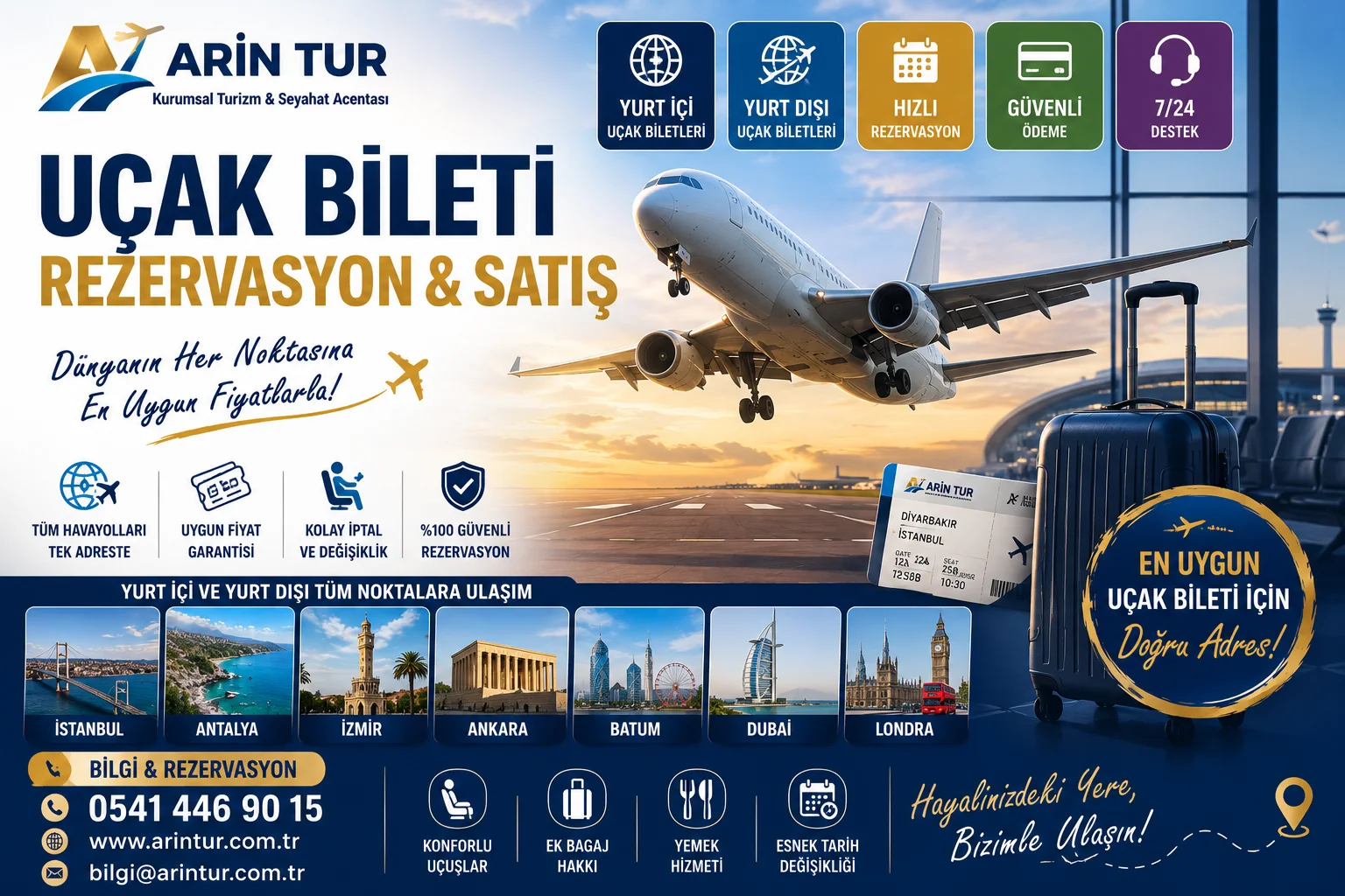 Uçak Bileti Rezervasyon & Satış
