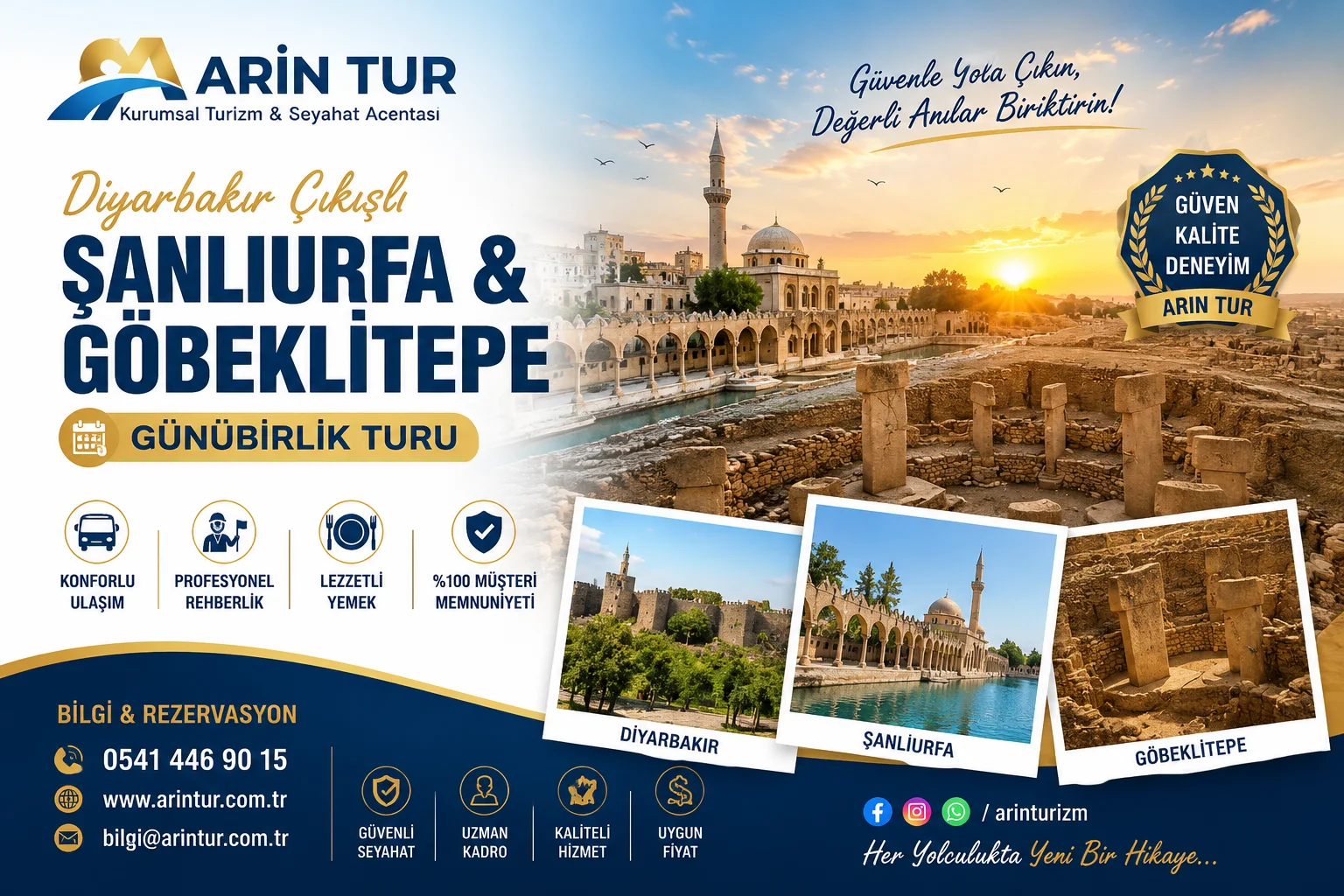 Diyarbakır Çıkışlı Şanlıurfa & Göbeklitepe Günübirlik Turu