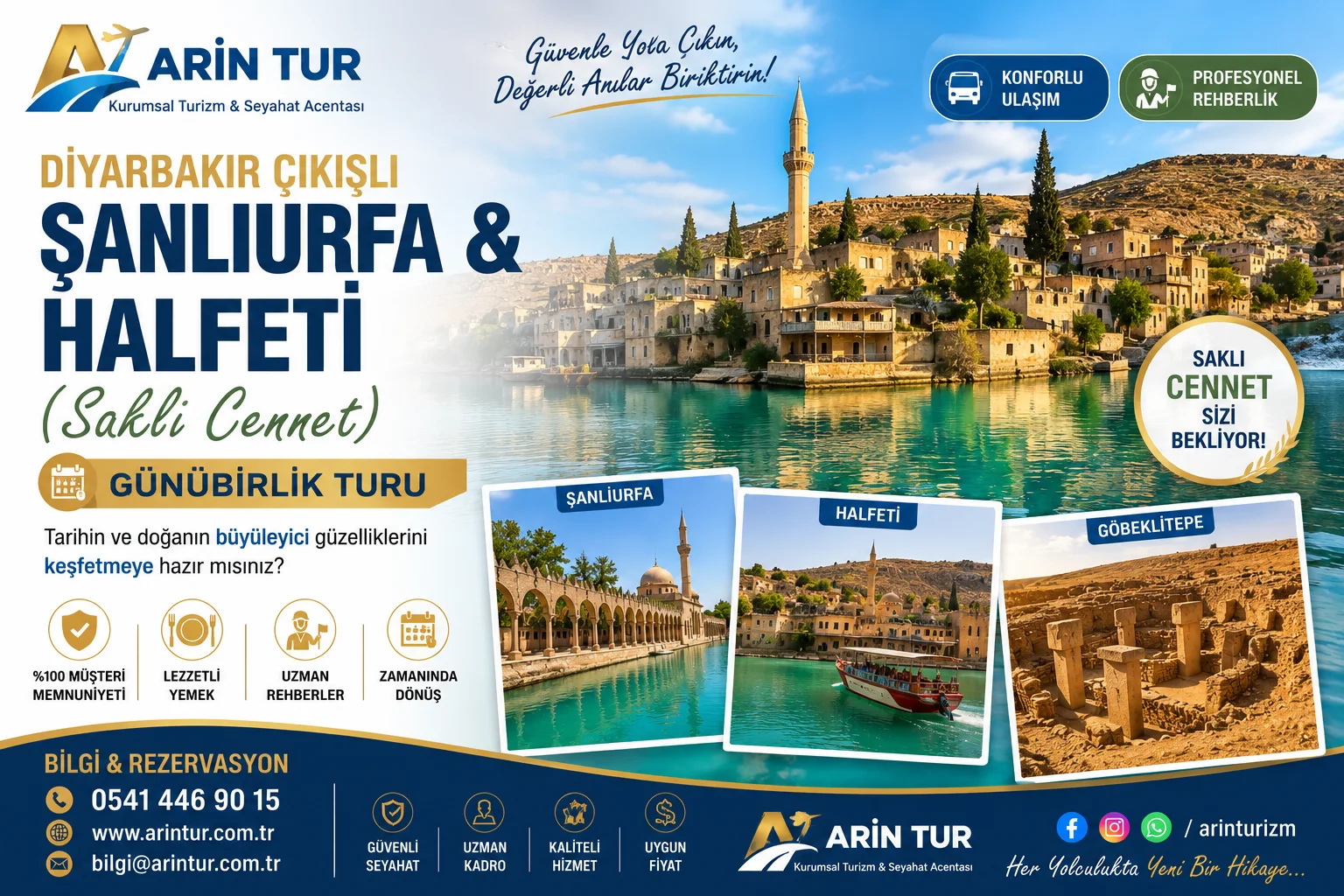 Diyarbakır Çıkışlı Şanlıurfa & Halfeti (Saklı Cennet) Günübirlik Turu