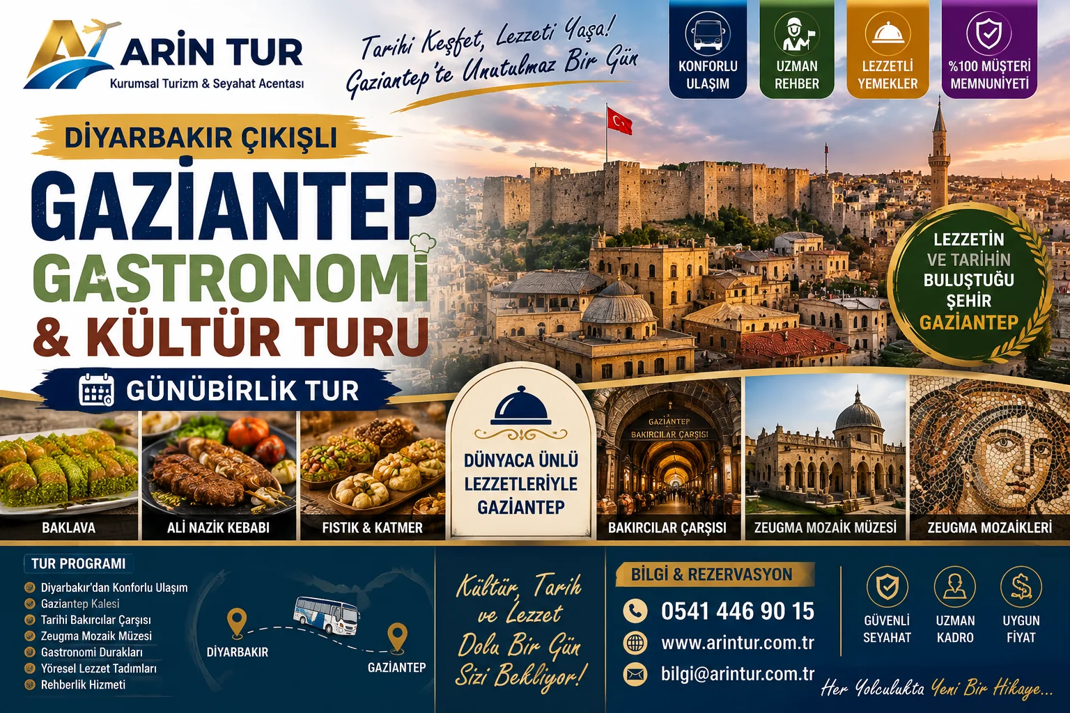 Diyarbakır Çıkışlı Gaziantep Gastronomi & Kültür Turu